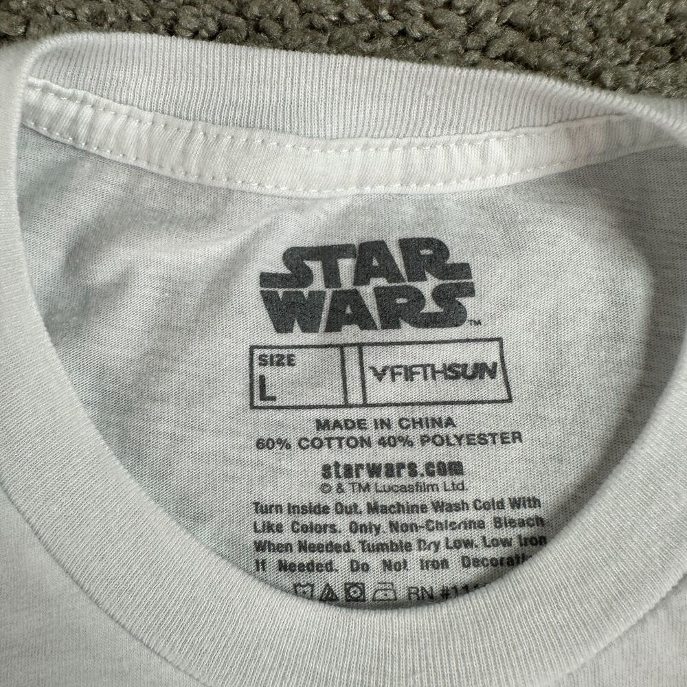 Star Wars Shirt Mens Large White Multicolored BB-8 Variations Short Sleeve - Picture 4 of 9